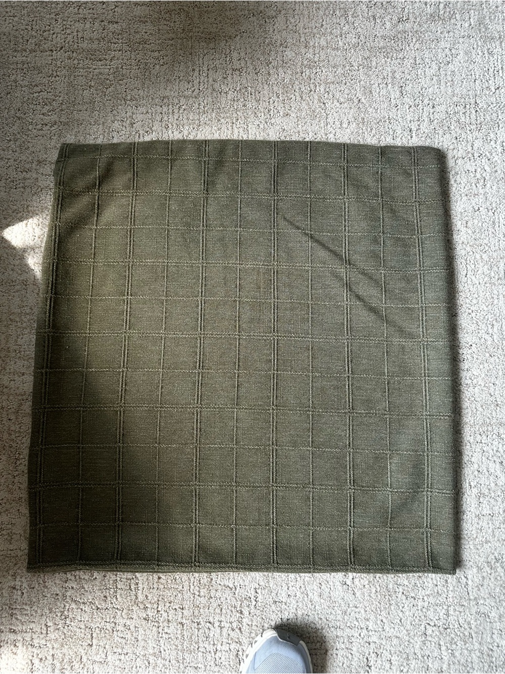Target Olive Green Textured Grid Accent Pillow Cover